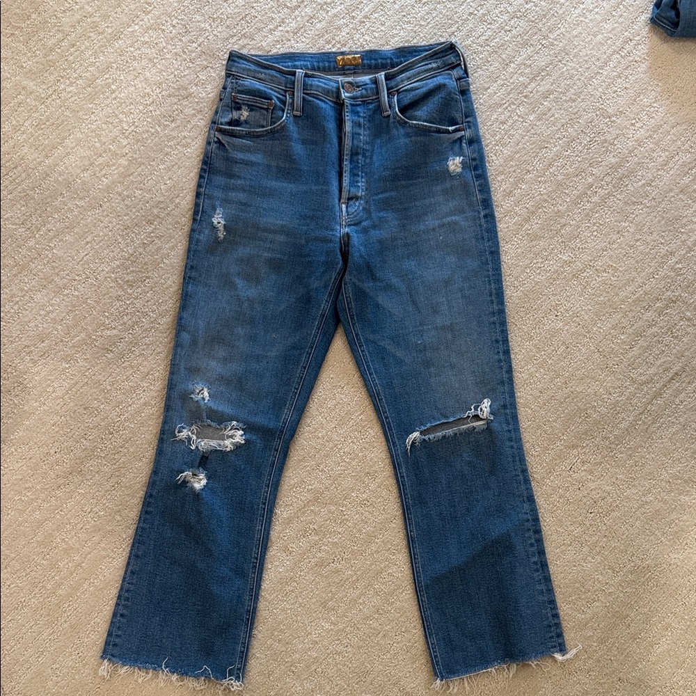 Mother the Tripper Ankle Fray in “Play like a Pirate” wash